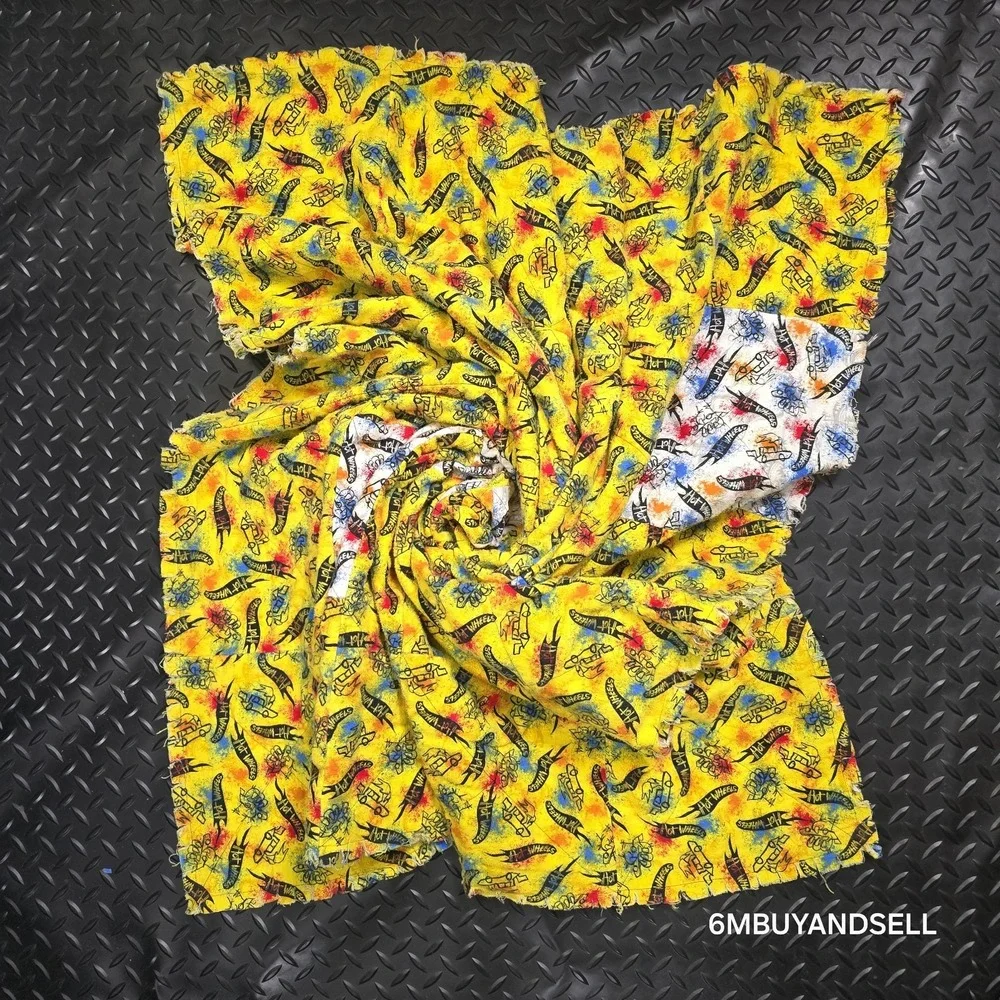 Hot‎ Wheels Logo Quilt Blanket Handmade Cotton 55x45 Y2K Vintage Collector